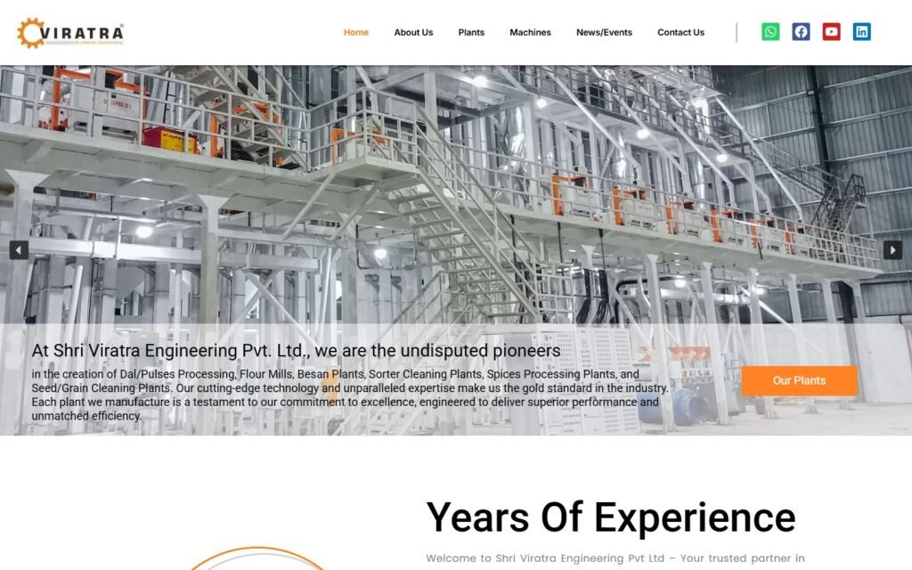 Shri Viratra Engineering website designed by Expert Web Designing