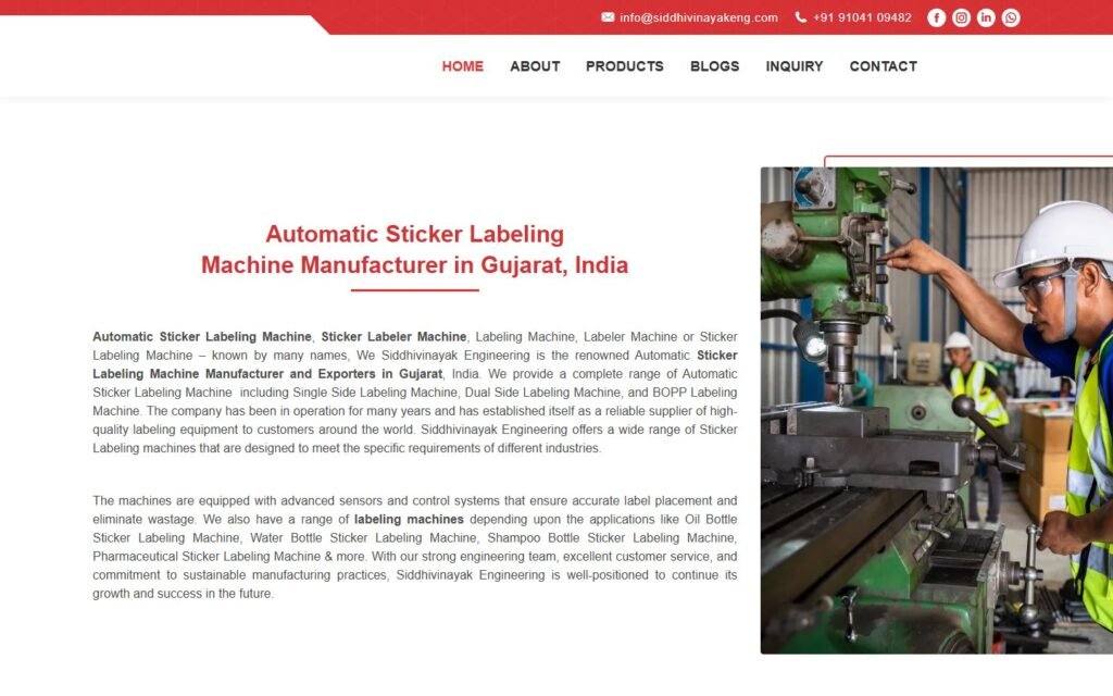 Siddhivinayak Engineering website designed by Expert Web Designing